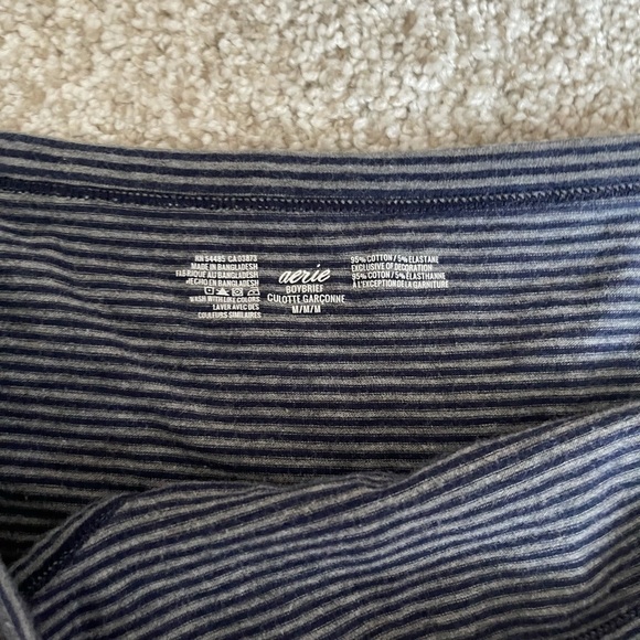 Aerie Blue & Gray Stripped Boybrief Panties Size M - Picture 2 of 7